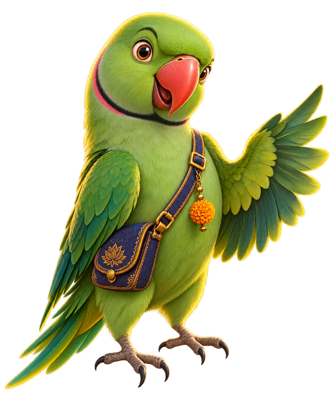 Mithu the parakeet waving